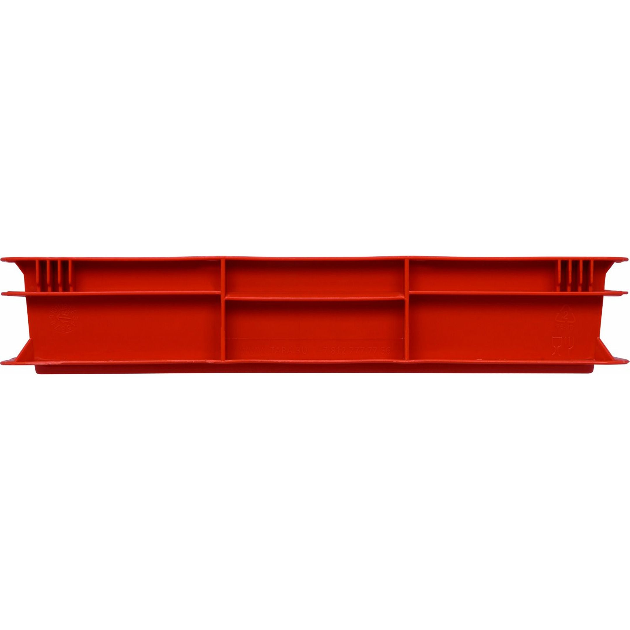 Пластиковый ящик 75х400х600 (Арт.424), без крышки (Красный)